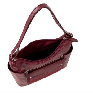 burgundy women’s shoulder crossbody adjustable straps